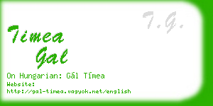 timea gal business card
