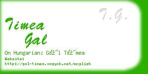 timea gal business card